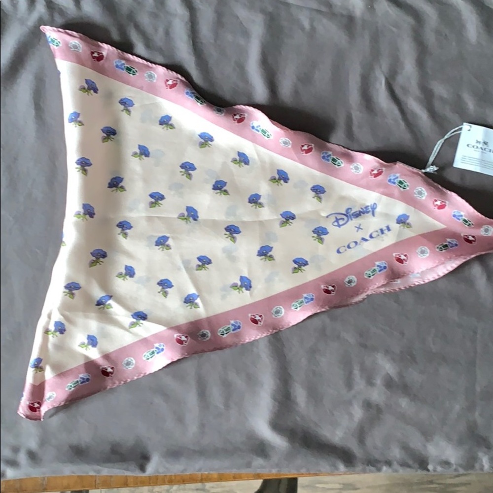 BNWT COACH x DISNEY “PINK GEM” BAG SCARF